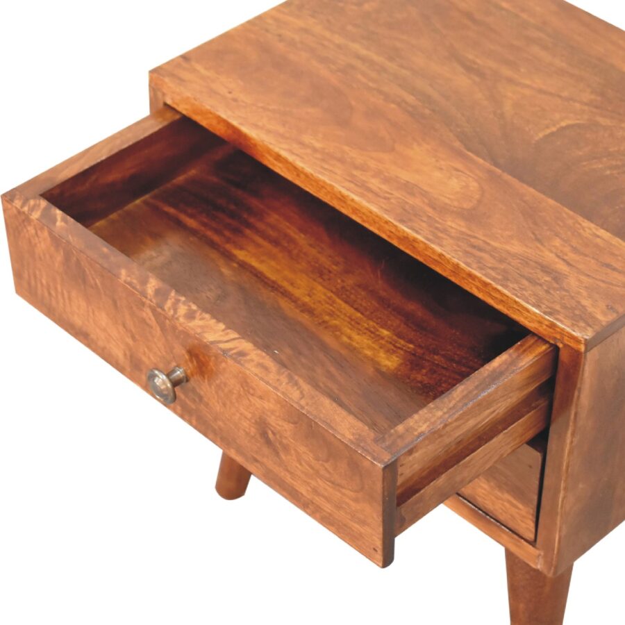 in3450 mini chestnut modern solid wood bedside