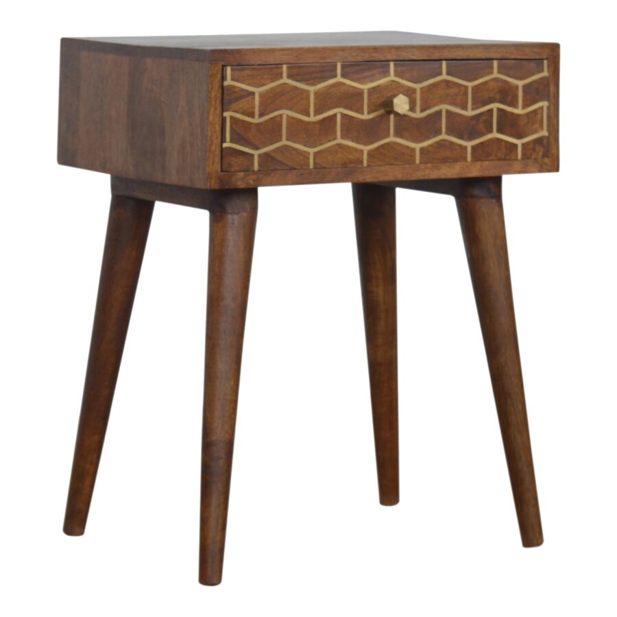 in842 gold art pattern bedside