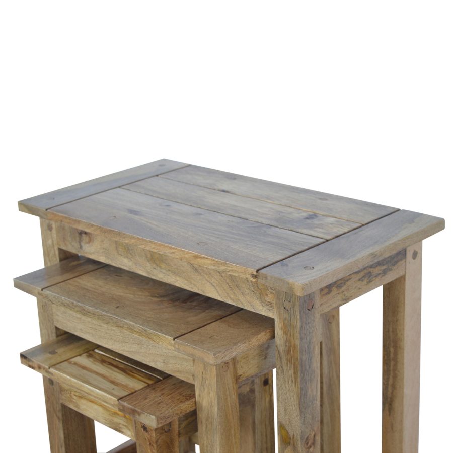 asb307 solid wood stool set of 3