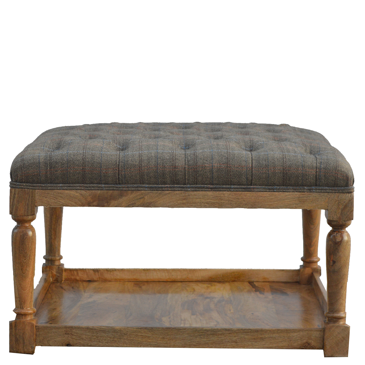 Footstool with shelf deals