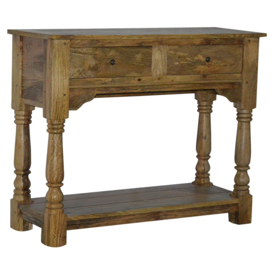 Solid Mango 2 Drawer Console - Image 3