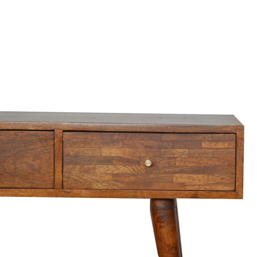 in1002 3 drawer assorted chestnut console table