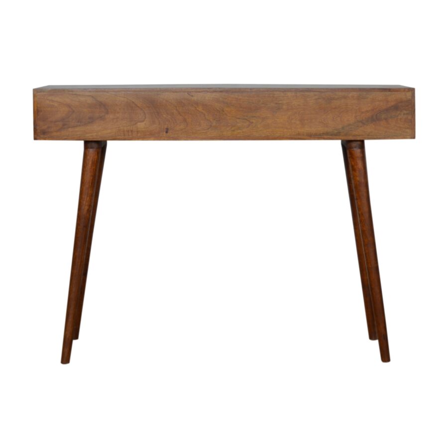 in1002 3 drawer assorted chestnut console table