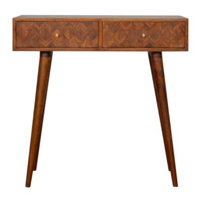 in1009 assorted chestnut console table