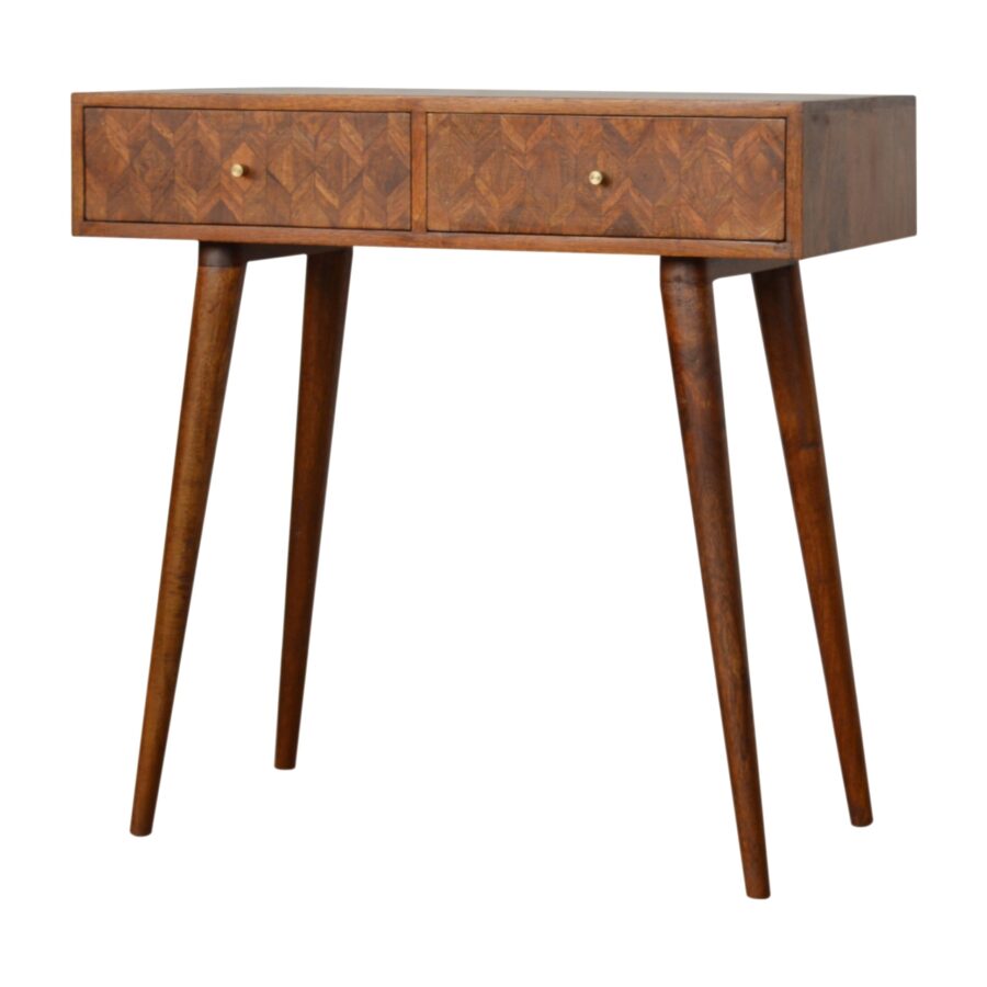 in1009 assorted chestnut console table