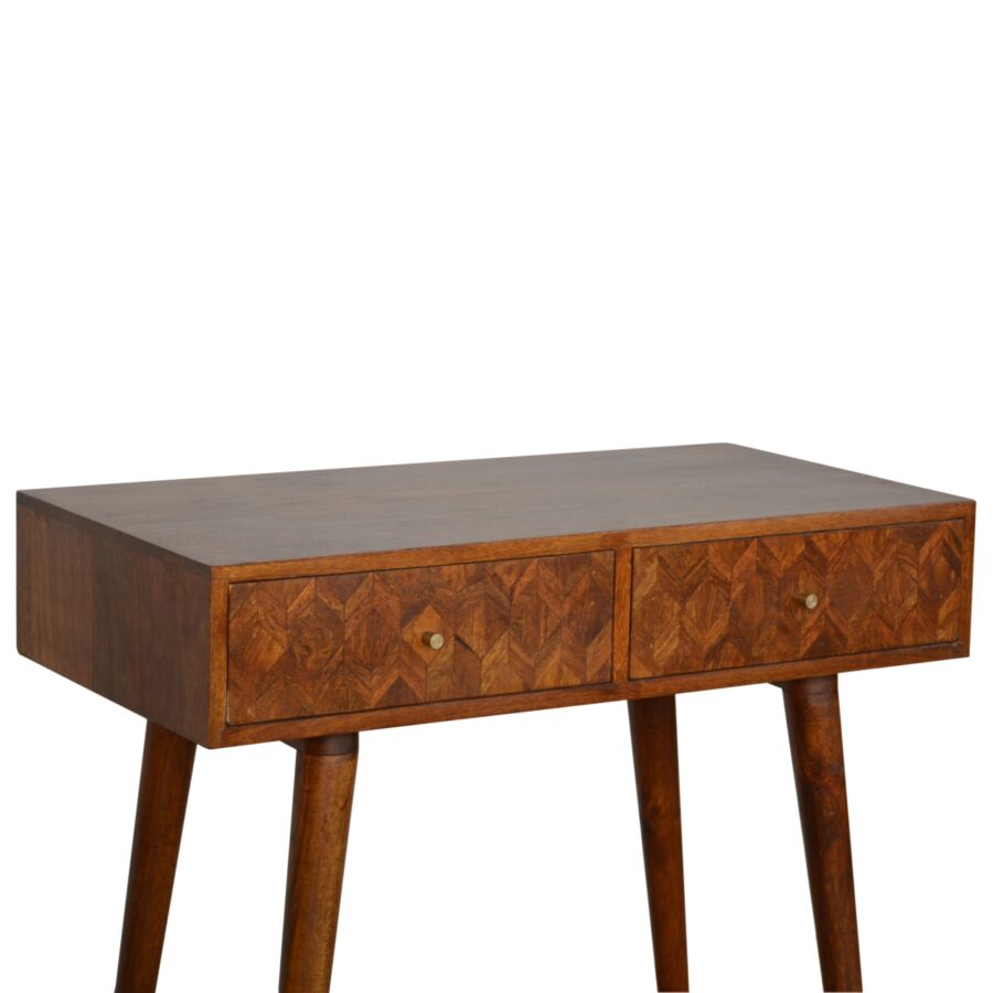 in1009 assorted chestnut console table