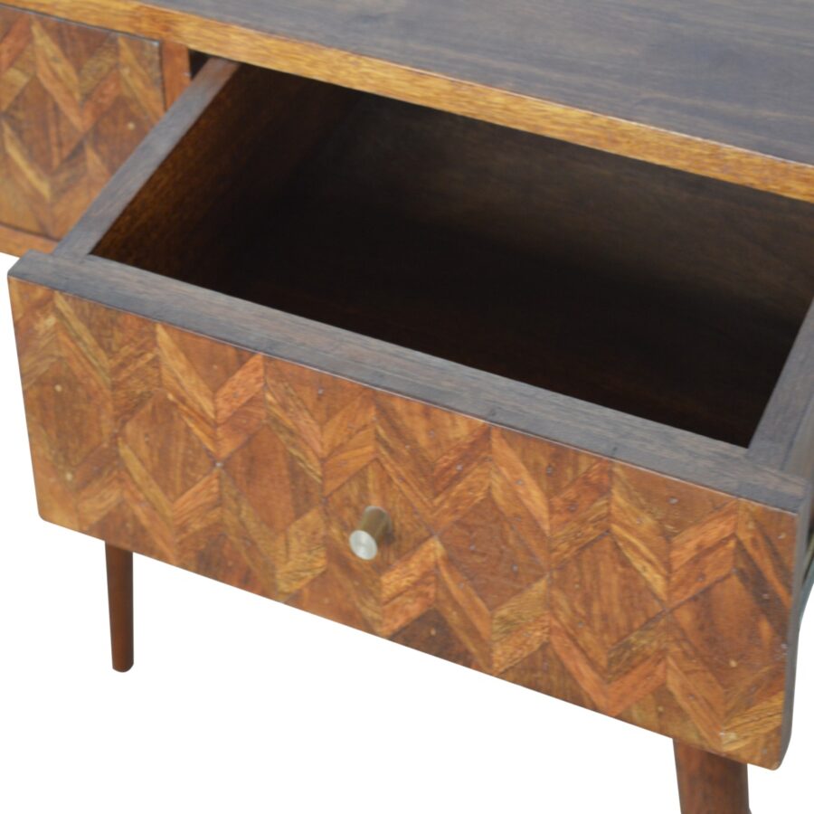 in1009 assorted chestnut console table