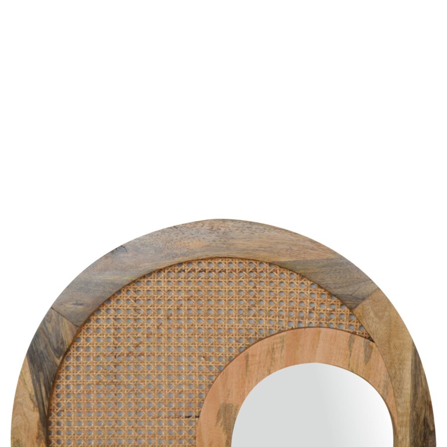 in1137 round woven mirror