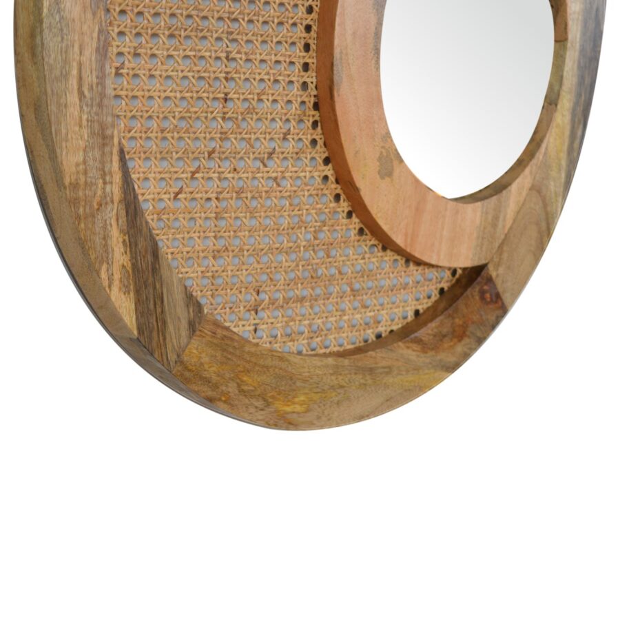 in1137 round woven mirror