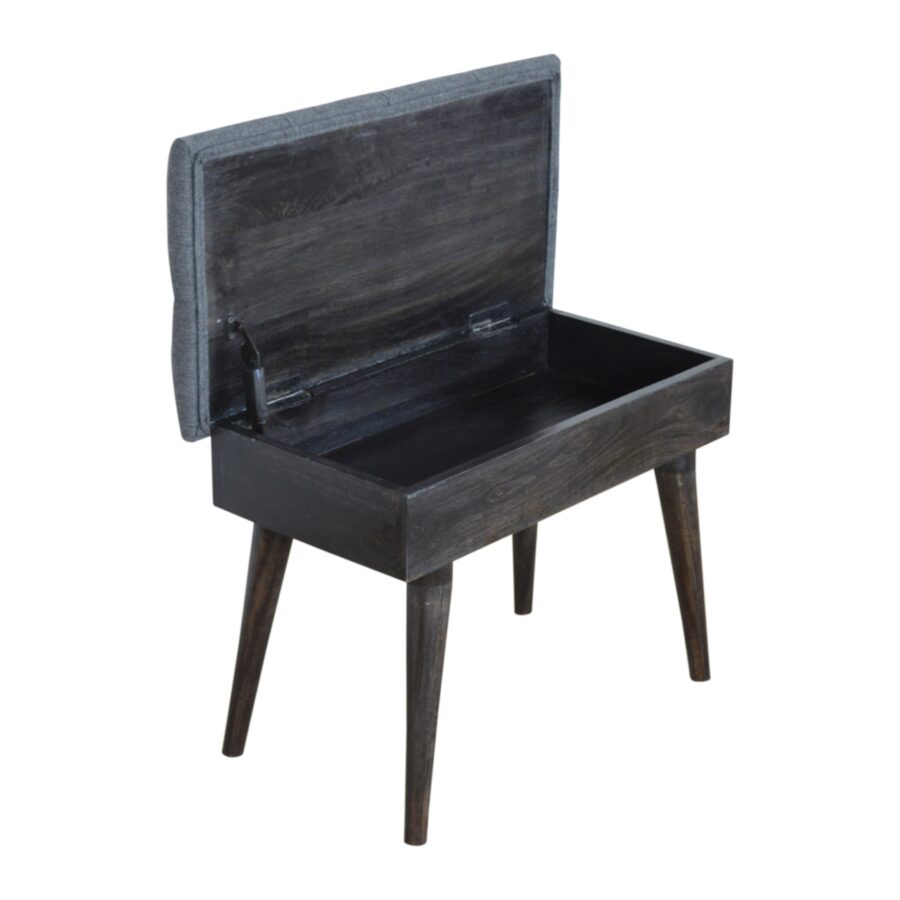 banc de rangement en tweed noir in1327