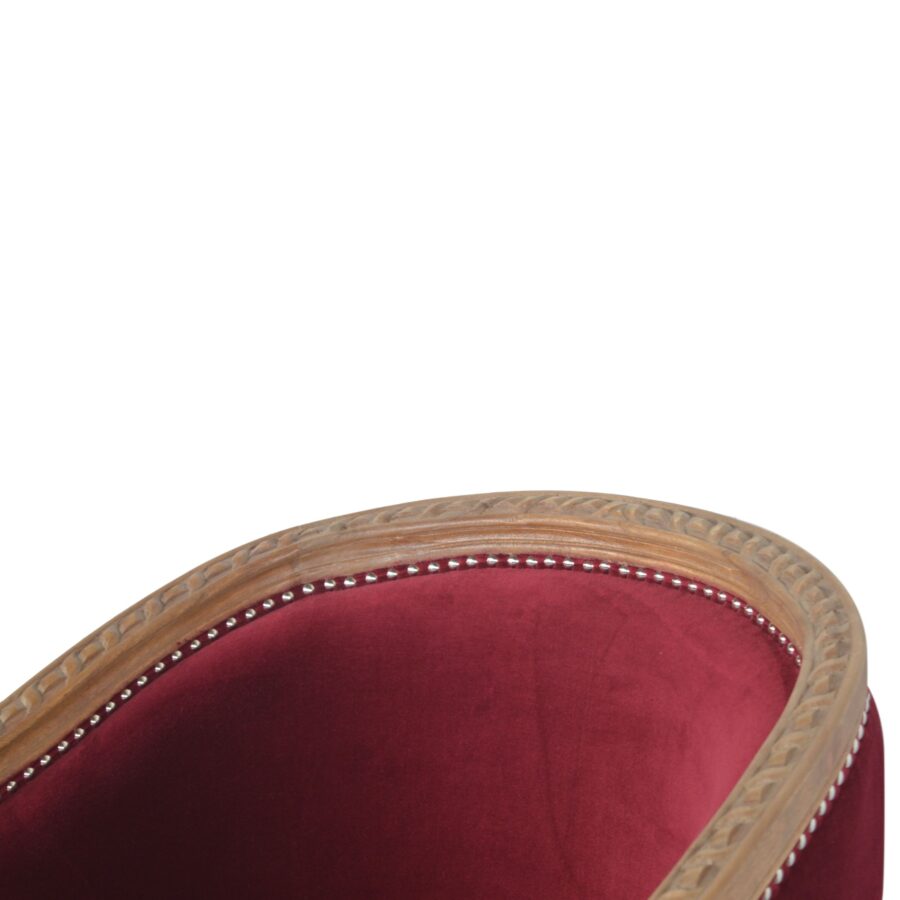 in1407 wine red velvet occasional chair