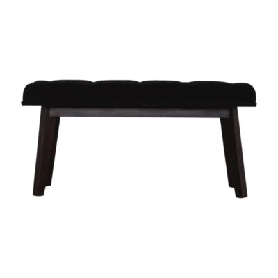 in1422 black velvet hallway bench