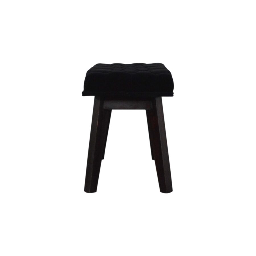 in1422 black velvet hallway bench