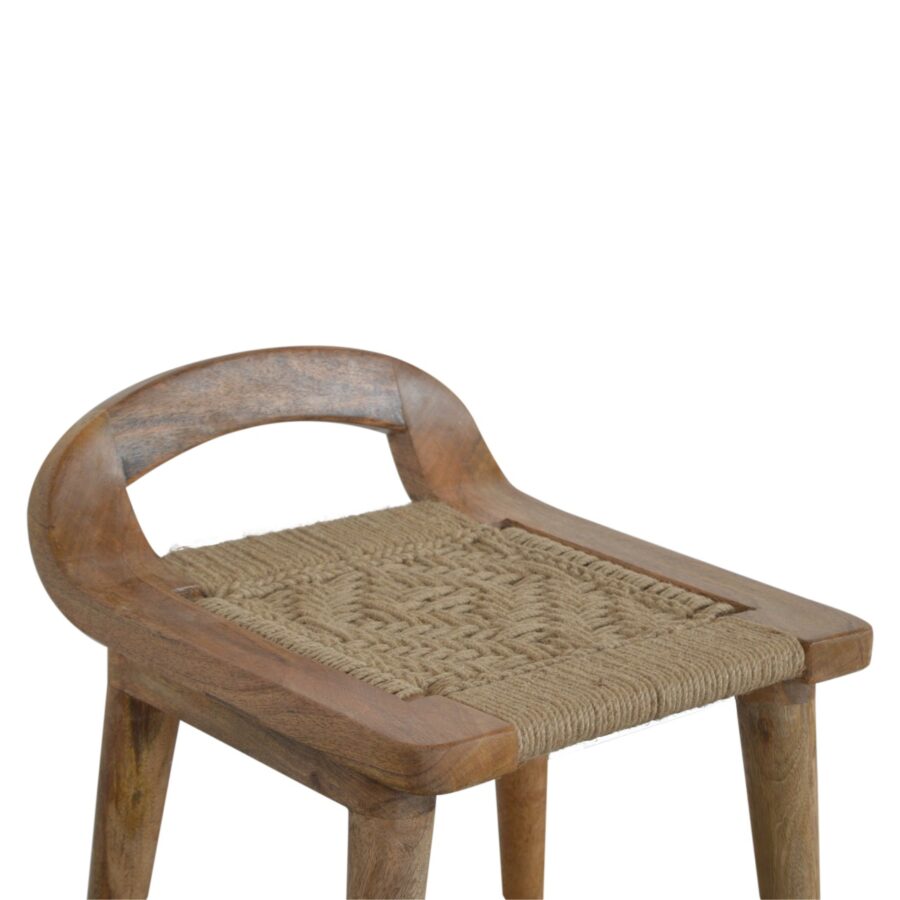 in1458 raised back woven stool