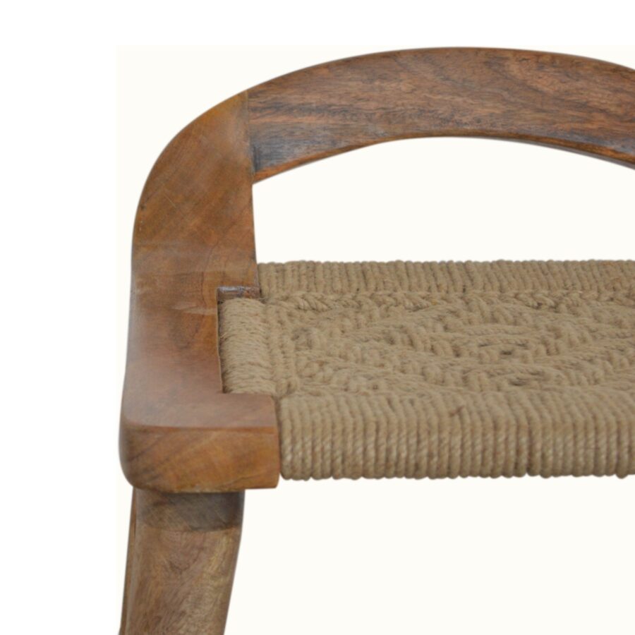 in1458 raised back woven stool