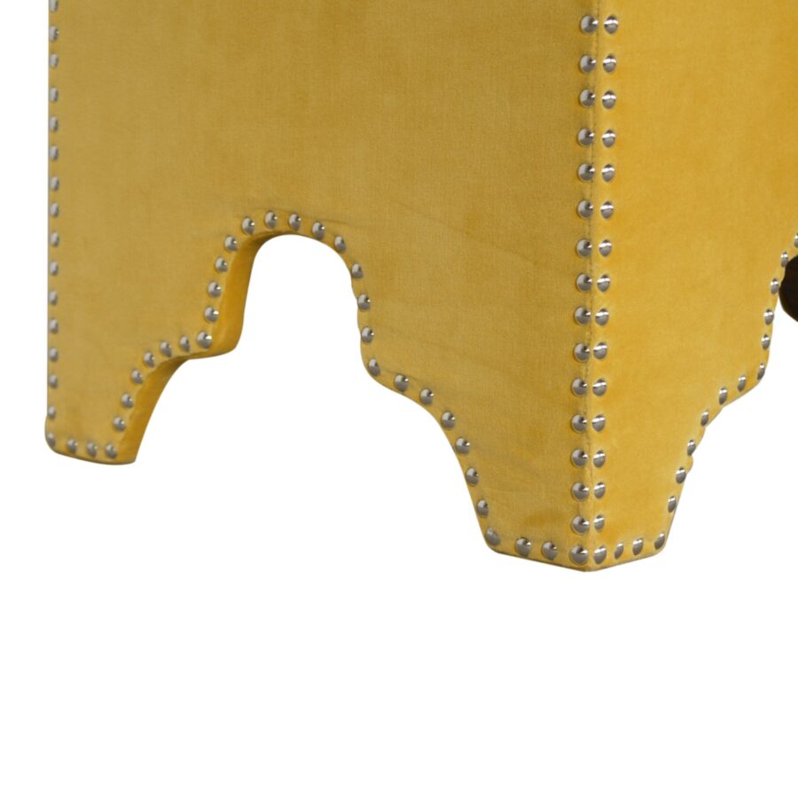 in1468 mustard studded footstool