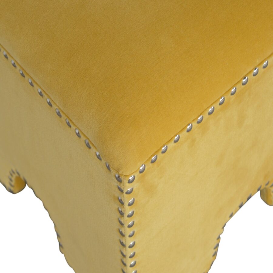 in1468 mustard studded footstool