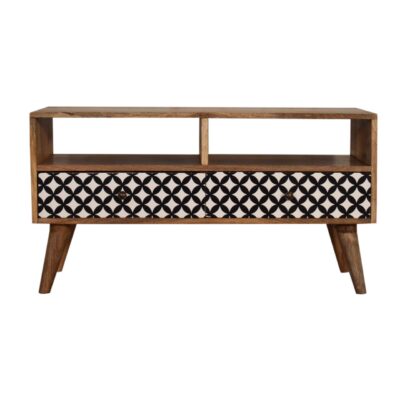 in1513 diamond screen printed tv unit