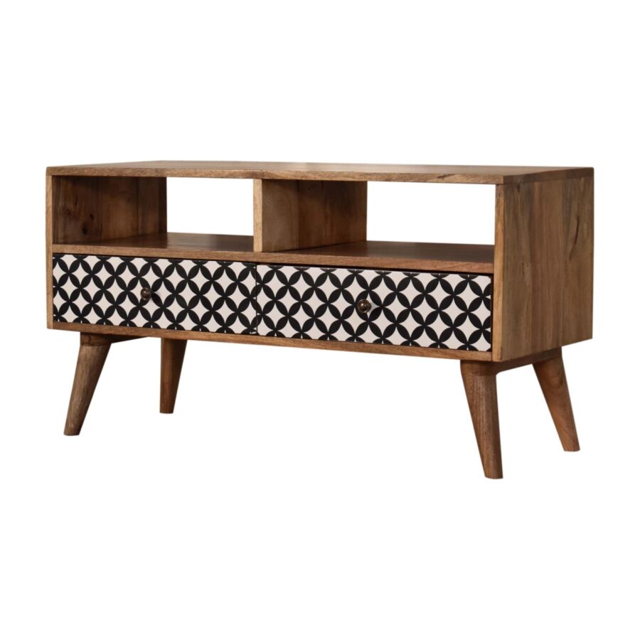 in1513 diamond screen printed tv unit