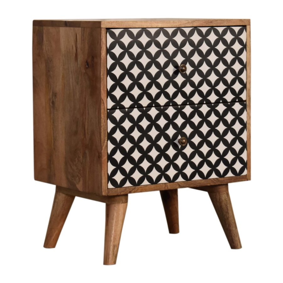 in1515 diamond screen printed bedside