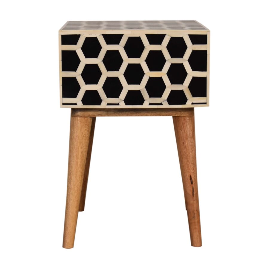 in1563 honeycomb bone inlay bedside