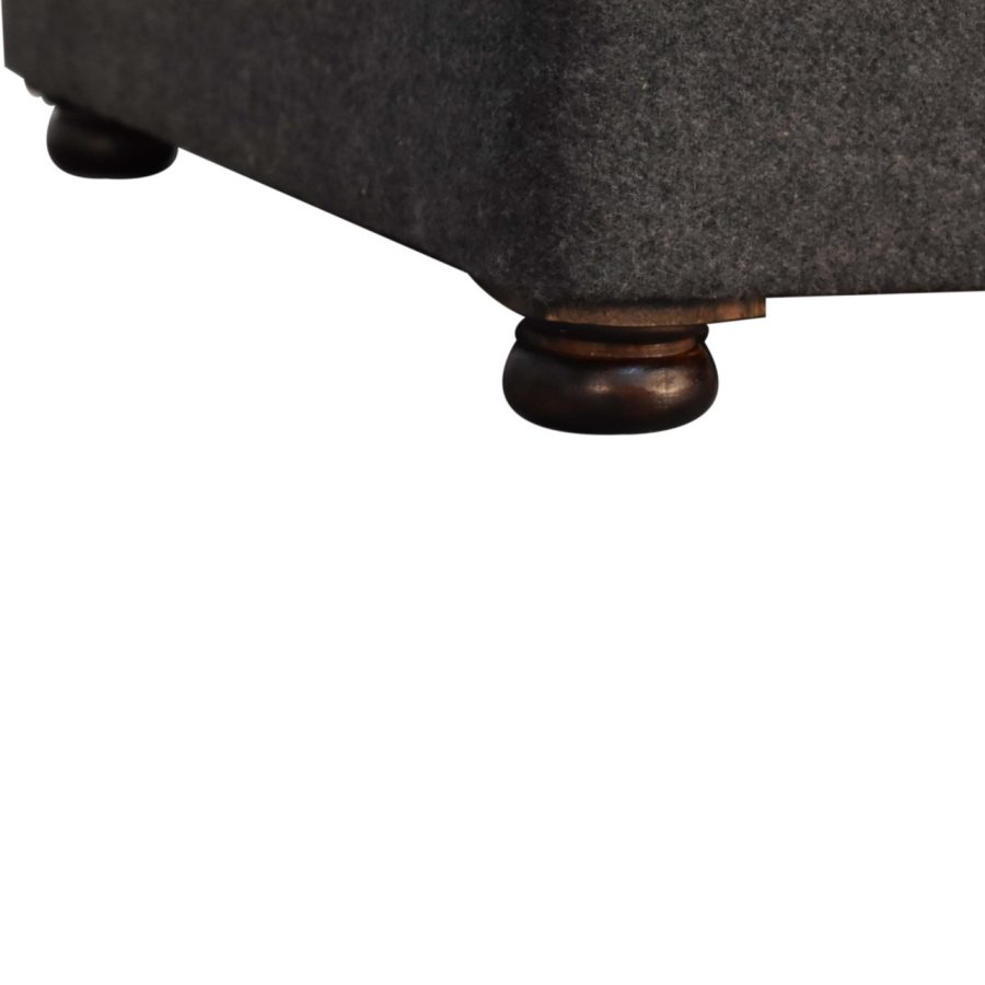 Battleship Tweed Button Pet Bed - Image 5