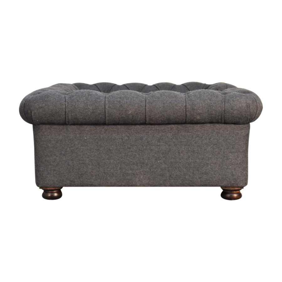 Battleship Tweed Button Pet Bed - Image 8