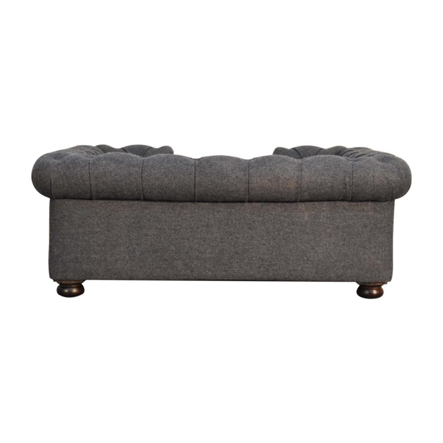 Battleship Tweed Button Pet Bed - Image 10