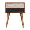 in1593 black patterned bedside