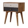 in1593 black patterned bedside