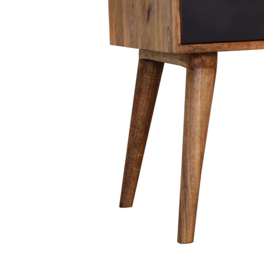 in1593 black patterned bedside