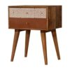 in1594 brick red patterned bedside