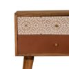 in1594 brick red patterned bedside