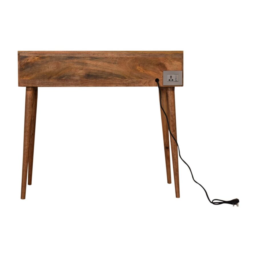 in1608 nordic style gallery back writing desk with cable access