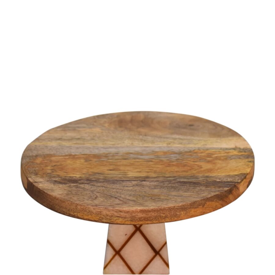 in1626 oak ish cross base resin cake stand