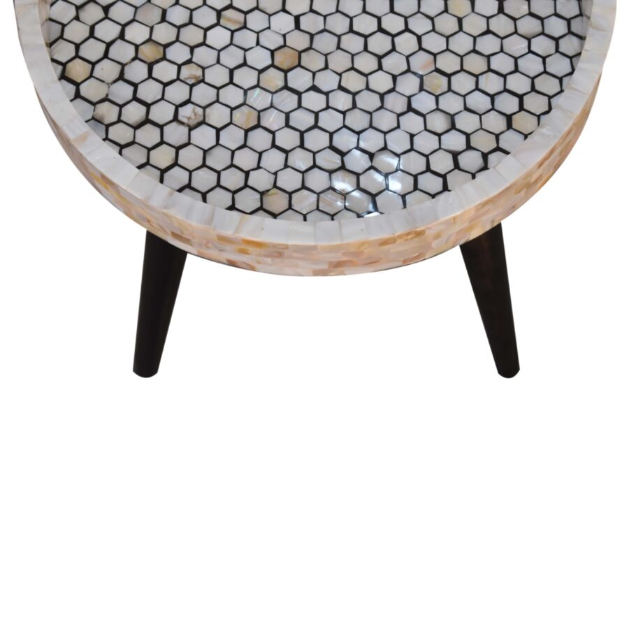 in1652 honeycomb mosaic end table