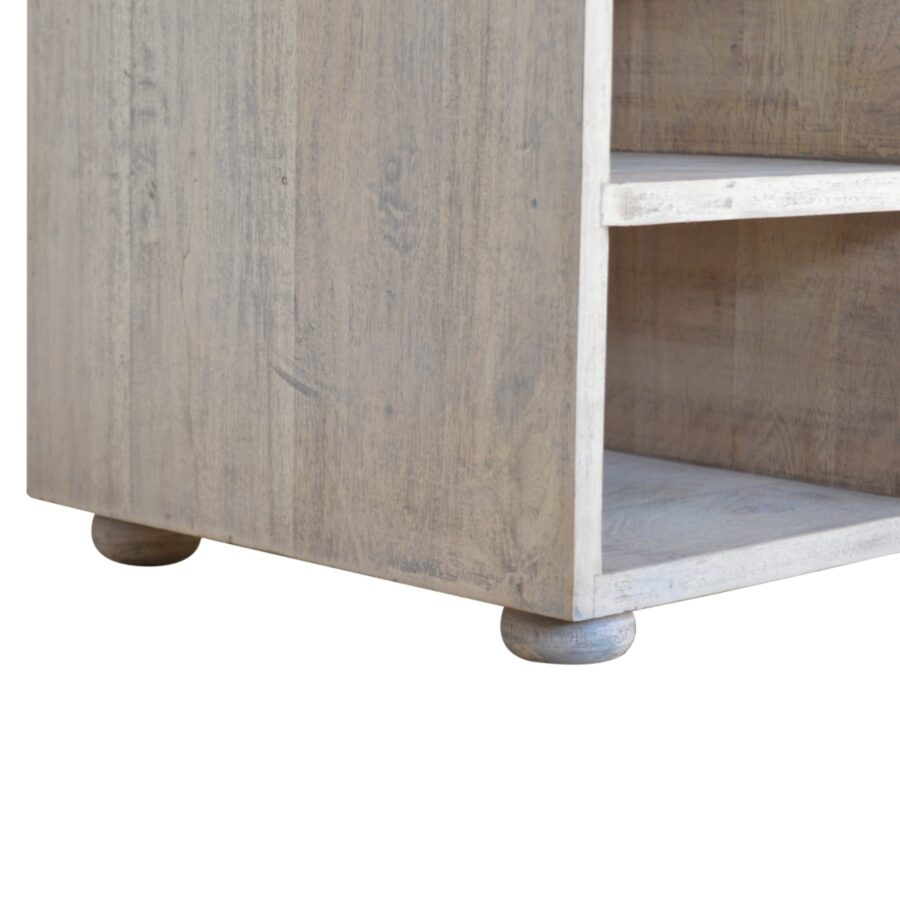 in167 leather shoe bench