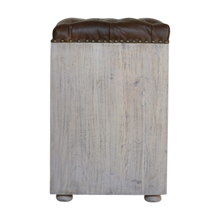 in167 leather shoe bench