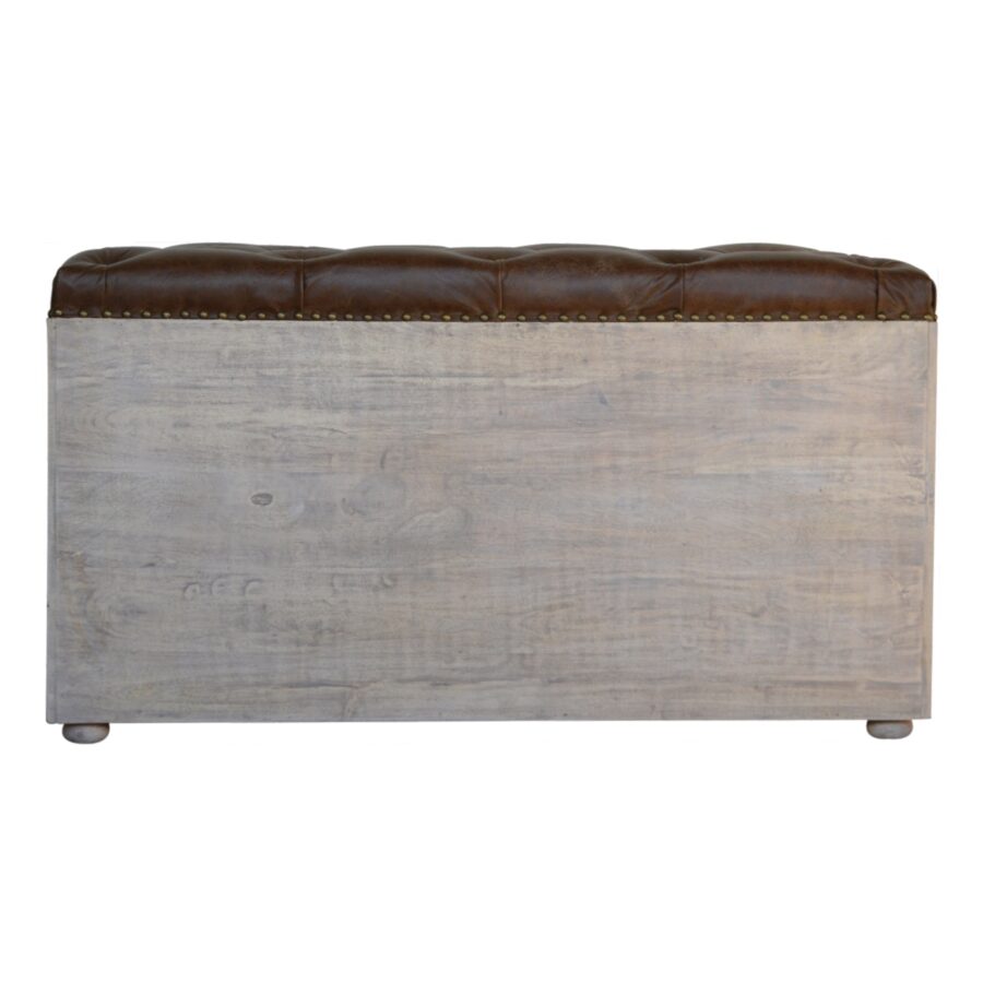 in167 leather shoe bench