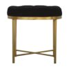 in1670 clover black velvet footstool