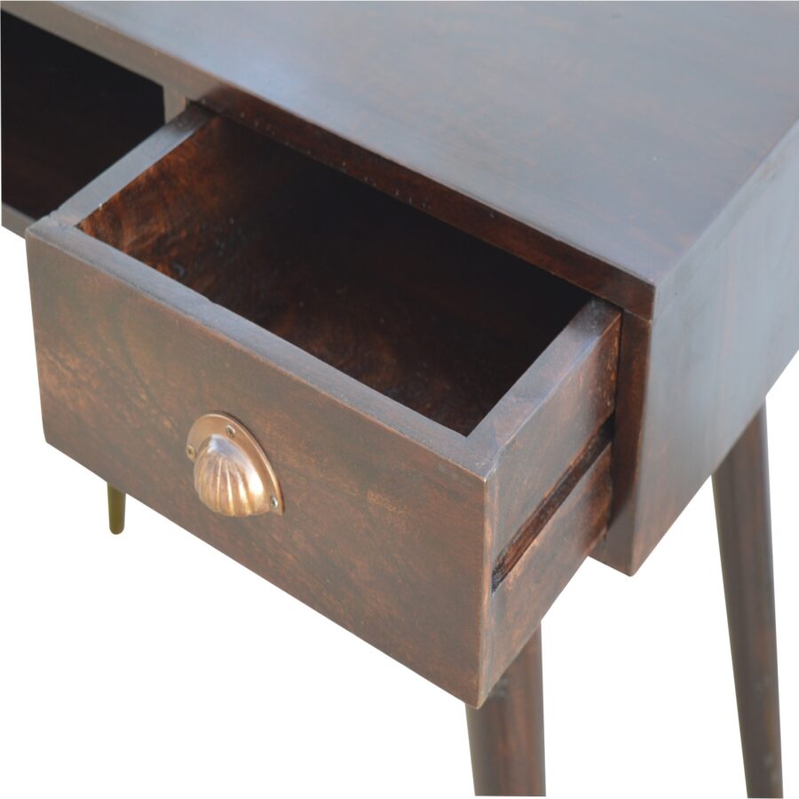 in2073 walnut 1 drawer nordic writing desk