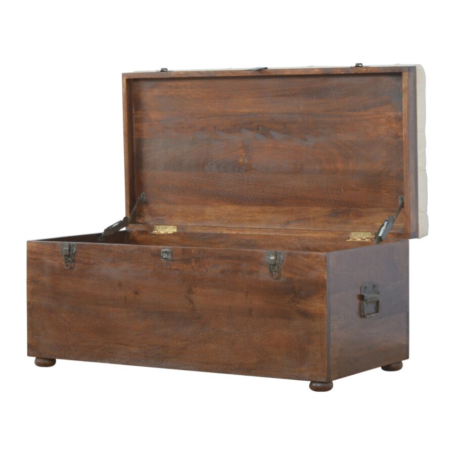 in2079 solid wood d button lid up storage box