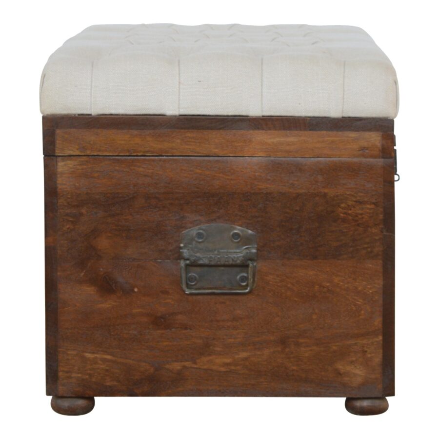 in2079 solid wood d button lid up storage box
