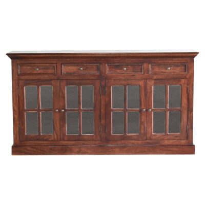 in2110 large cherry sideboard with 4 glazed doors