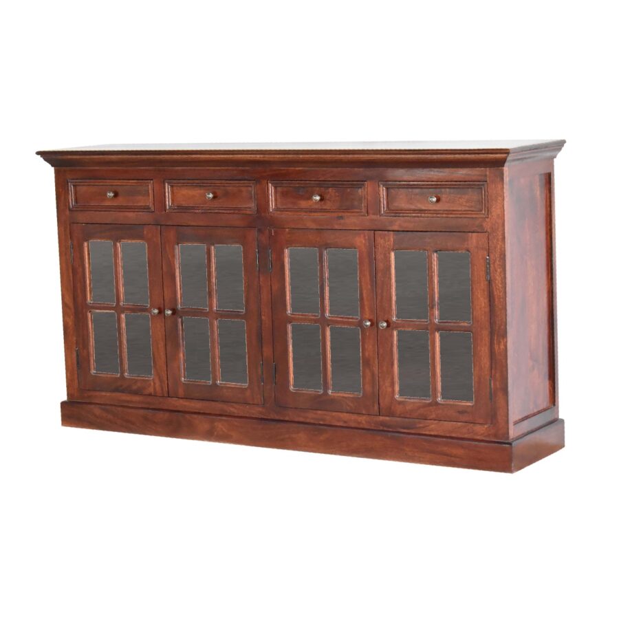 in2110 large cherry sideboard with 4 glazed doors