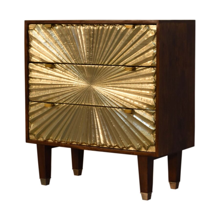 in2125 manila gold chest with tapered legs