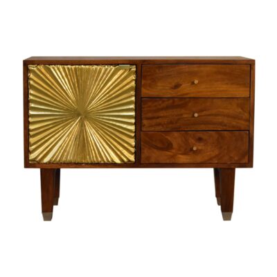 in2127 manila gold sideboard with tapered legs