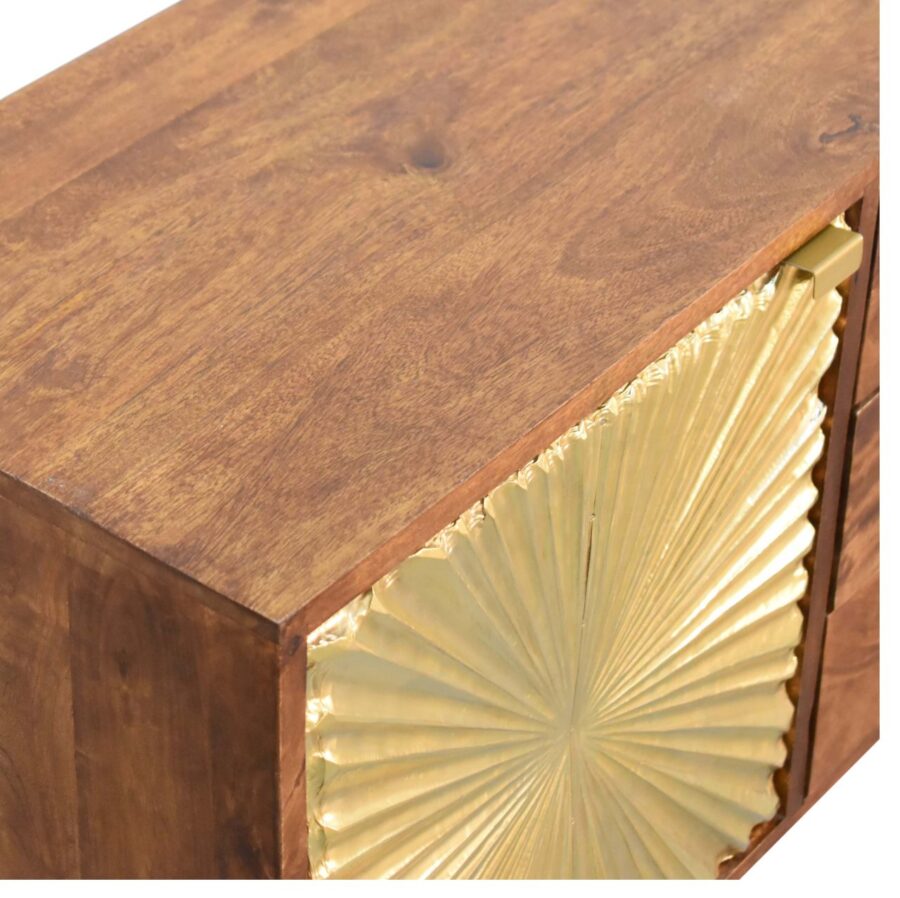 in2127 manila gold sideboard with tapered legs