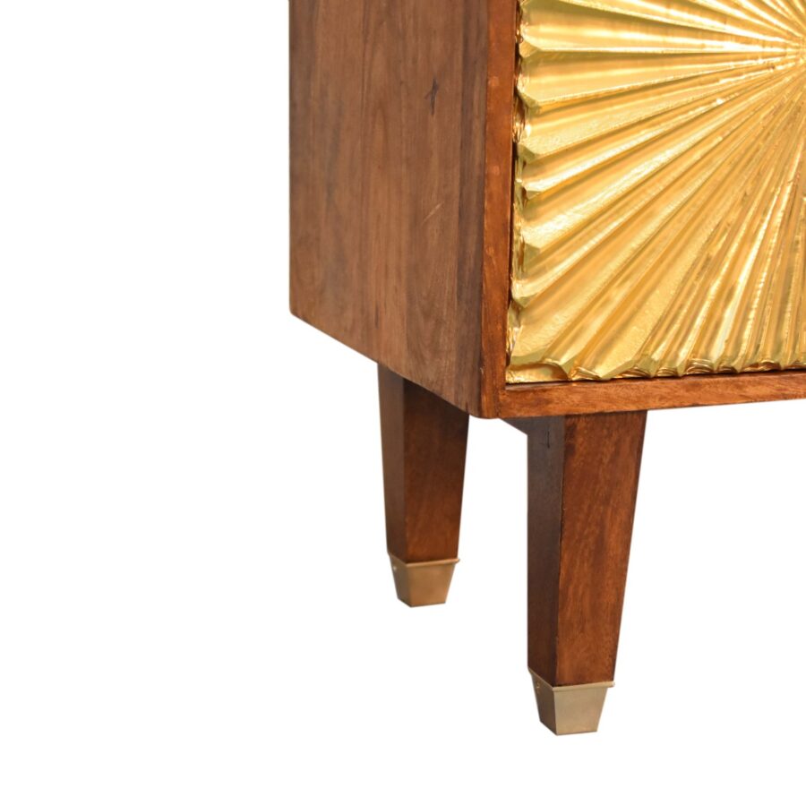 in2127 manila gold sideboard with tapered legs