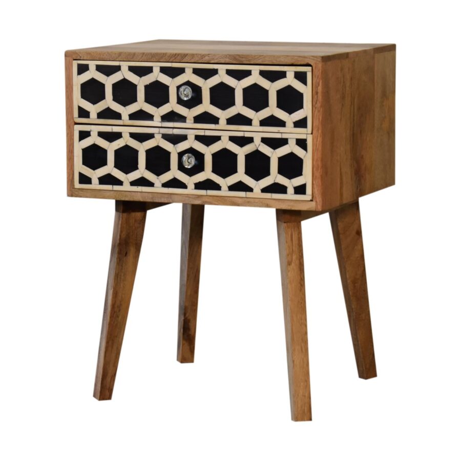 in2130 bone inlay scandinavian style bedside